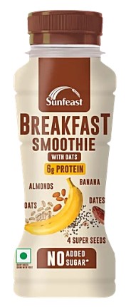 Sunfeast Breakfast Smoothie With Oats, 160 ml