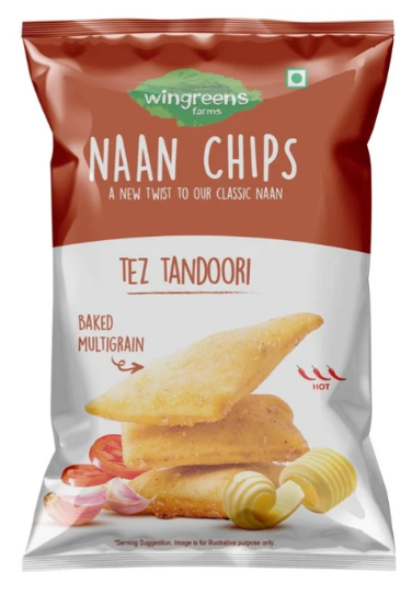 Wingreens Farms Tez Tandoori Naan Chips - 30 g